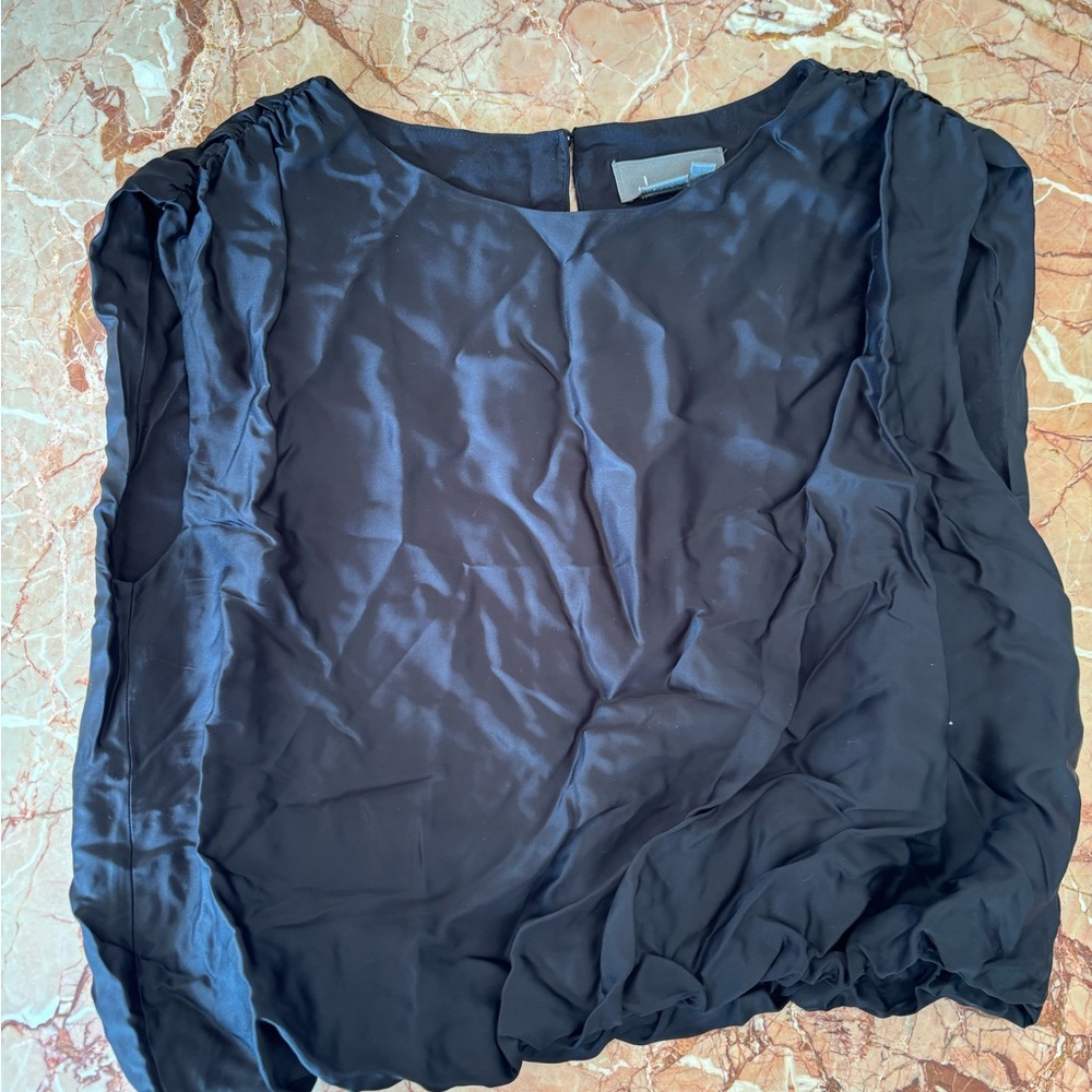 Anthropologie silk Elegant Black Women's Top